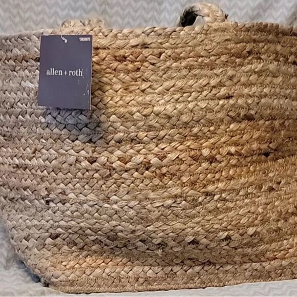 COPY - Allen Roth Natural Jute Woven Shopping Tote Basket Beige Brown, Carry Ha… - Picture 13 of 13